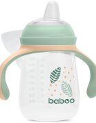 Baboo Cup with Silicone Spout hrnek s držadly Peachy Keen 6m+ 1 ks