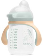 Baboo Cup with Silicone Spout hrnek s držadly Peachy Keen 6m+ 1 ks