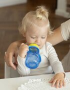 Baboo Cup with Silicone Spout hrnek se silikonovým pítkem Blue 6m+ 260 ml