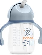 Baboo Cup with Silicone Straw hrnek s brčkem Blue Haze 9m+ 1 ks