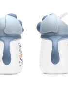 Baboo Cup with Silicone Straw hrnek s brčkem Blue Haze 9m+ 1 ks