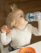Baboo Cup with Silicone Straw hrnek s brčkem Blue Haze 9m+ 1 ks