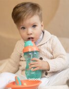 Baboo Cup with Silicone Straw láhev s brčkem Green 9m+ 360 ml