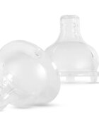 Baboo Liquid Silicone Teat Fast Flow savička na láhev 6m+ 2 ks