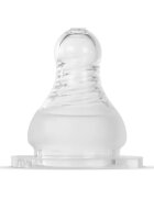 Baboo Liquid Silicone Teat Fast Flow savička na láhev Narrow Neck 6m+ 2 ks