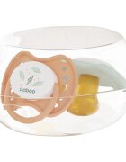Baboo Soothers Orthodontic Latex with Case dudlík Peachy Keen 0-6 m 2 ks