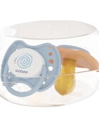 Baboo Soothers Round Latex with Case dudlík Blue Haze 6-12 m 2 ks