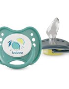 Baboo Soothers Silicone Orthodontic with Case dudlík Lagoon Fiesta 6-12 m 2 ks
