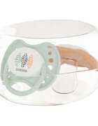Baboo Soothers Silicone Orthodontic with Case dudlík Peachy Keen 0-6 m 2 ks