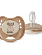 Baboo Soothers Silicone Symmetrical with Case dudlík Au Naturale 0-6 m 2 ks