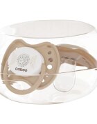 Baboo Soothers Silicone Symmetrical with Case dudlík Au Naturale 0-6 m 2 ks