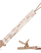 Baboo Textile Soother Holder klip na dudlík Au Naturale 1 ks