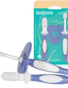 Baboo Toothbrush Set sada zubní péče pro miminka Blue Haze 6m+ 3 ks