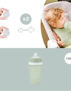 Babymoov Silicone Bottle Green dětská láhev 150 ml