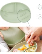 Babymoov Silicone Plate Green dělený talíř 1 ks