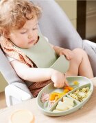Babymoov Silicone Plate Green dělený talíř 1 ks