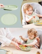 Babymoov Silicone Plate Green dělený talíř 1 ks