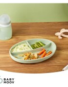 Babymoov Silicone Plate Green dělený talíř 1 ks