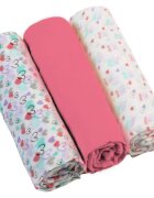 BabyOno Diaper Super Soft látkové pleny Pink 70 × 70 cm 3 ks