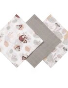 BabyOno Muslin Diapers Super Soft látkové pleny Grey 70x70 cm 3 ks