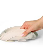 BabyOno Siilicone Plate 6m+ dělený talíř s přísavkou Beige 1 ks