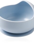 BabyOno Siilicone Plate 6m+ silikonová miska s přísavkou 6 m+ Blue 1 ks