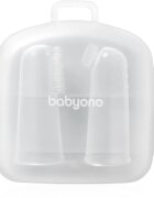 BabyOno Silicone Toothbrush dětský zubní kartáček na prst s pouzdrem 0m+ 2 ks