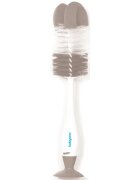BabyOno Take Care Brush for Bottles and Teats kartáč na čištění 2 v 1 Grey 1 ks