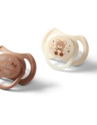 BabyOno Take Care Symmetrical Silicone Soothers dudlík Day & Night 0-6m 2 ks