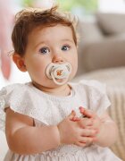 BabyOno Take Care Symmetrical Silicone Soothers dudlík Day & Night 6-18m+ 2 ks