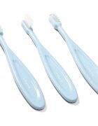 BabyOno Toothbrush zubní kartáček pro děti Blue 3 ks