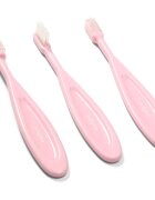 BabyOno Toothbrush zubní kartáček pro děti Pink 3 ks