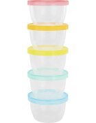 Badabulle Maxi Fun Colors miska s víčkem 5x250 ml