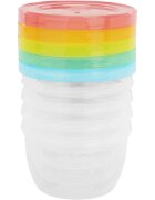 Badabulle Maxi Fun Colors miska s víčkem 5x250 ml