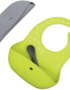 BBLÜV Pöket bryndák s lžičkou Grey/Lime 2 ks