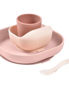Beaba 4-Piece Silicone Dinner Set jídelní sada Cotton Candy 4m+