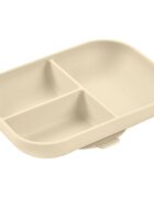 Beaba Divided Silicone Plate dělený talíř s přísavkou Clay 1 ks