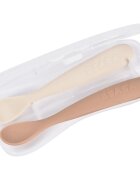 Beaba Set of 2 Ergonomic Spoons lžička s pouzdrem Clay Praline 4m+ 2 ks