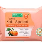 Beauty Formulas Apricot vlhčené čisticí ubrousky 25 ks