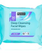 Beauty Formulas Clear Skin Deep Cleansing vlhčené čisticí ubrousky pro mastnou a problematickou pleť 30 ks