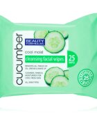 Beauty Formulas Cucumber čisticí ubrousky s výtažky z okurky 25 ks