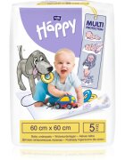 BELLA Baby Happy Baby Underpads jednorázové přebalovací podložky 60x60cm 5 ks