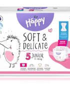 BELLA Baby Happy Soft&Delicate jednorázové pleny s kanálky Junior 11-18 kg 38 ks