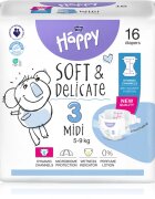 BELLA Baby Happy Soft&Delicate jednorázové pleny s kanálky Midi 5-9 kg 16 ks