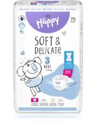 BELLA Baby Happy Soft&Delicate jednorázové pleny s kanálky Midi 5-9 kg 70 ks