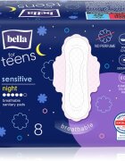 BELLA For Teens Sensitive Night vložky na noc 8 ks