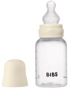 BIBS Anti-Colic Baby Bottle Silicone antikoliková láhev se silikonovým dudlíkem Ivory 1 ks