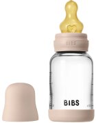 BIBS Baby Glass Bottle Round Latex antikoliková láhev Blush 1 ks