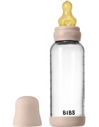 BIBS Baby Glass Bottle Round Latex antikoliková láhev Blush 1 ks