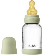 BIBS Baby Glass Bottle Round Latex antikoliková láhev Sage 1 ks